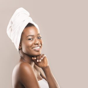 A model using our product Botox Cosmetic Treatment, Dermal Fillers, Double Chin Treatment, Skin Booster Treatment, Platelet-rich Plasma Injection, Thermage Treatment, Titan Skin Tightening Technology, Pearl Fractional Laser Treatment, Laser Genesis Treatment, Laser Toning Treatment, 3D Skin Rejuvenation Treatment, Intense Pulsed Light Therapy, Viora Radio Frequency Treatment, Blue Light Photodynamic Therapy, Laser Hair Removal, V-line Botox Treatment, Acne Scars Treatment, AviClear Laser Treatment, rosacea laser treatment, double chin removal, skin tightening treatment, Treatments for Uneven Skin Tone, Pigmentation Treatment, pore treatment, sweating botox treatment, Hair Loss Treatments, Non-Contact Fat Reduction, CoolSculpting, Redefining Muscle Sculpting, Ideal Protein Weight Loss Program, Microneedling Therapy, Microdermabrasion Therapy, and Chemical Peel by Trinity Medispa a Medical Cosmetic Clinic in Toronto located at 3434 Yonge St., Toronto, ON M4N 2M9.