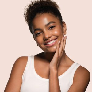 A model using our product Botox Cosmetic Treatment, Dermal Fillers, Double Chin Treatment, Skin Booster Treatment, Platelet-rich Plasma Injection, Thermage Treatment, Titan Skin Tightening Technology, Pearl Fractional Laser Treatment, Laser Genesis Treatment, Laser Toning Treatment, 3D Skin Rejuvenation Treatment, Intense Pulsed Light Therapy, Viora Radio Frequency Treatment, Blue Light Photodynamic Therapy, Laser Hair Removal, V-line Botox Treatment, Acne Scars Treatment, AviClear Laser Treatment, rosacea laser treatment, double chin removal, skin tightening treatment, Treatments for Uneven Skin Tone, Pigmentation Treatment, pore treatment, sweating botox treatment, Hair Loss Treatments, Non-Contact Fat Reduction, CoolSculpting, Redefining Muscle Sculpting, Ideal Protein Weight Loss Program, Microneedling Therapy, Microdermabrasion Therapy, and Chemical Peel by Trinity Medispa a Medical Cosmetic Clinic in Toronto located at 3434 Yonge St., Toronto, ON M4N 2M9.