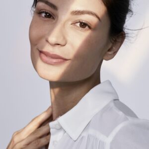 A model using our product Botox Cosmetic Treatment, Dermal Fillers, Double Chin Treatment, Skin Booster Treatment, Platelet-rich Plasma Injection, Thermage Treatment, Titan Skin Tightening Technology, Pearl Fractional Laser Treatment, Laser Genesis Treatment, Laser Toning Treatment, 3D Skin Rejuvenation Treatment, Intense Pulsed Light Therapy, Viora Radio Frequency Treatment, Blue Light Photodynamic Therapy, Laser Hair Removal, V-line Botox Treatment, Acne Scars Treatment, AviClear Laser Treatment, rosacea laser treatment, double chin removal, skin tightening treatment, Treatments for Uneven Skin Tone, Pigmentation Treatment, pore treatment, sweating botox treatment, Hair Loss Treatments, Non-Contact Fat Reduction, CoolSculpting, Redefining Muscle Sculpting, Ideal Protein Weight Loss Program, Microneedling Therapy, Microdermabrasion Therapy, and Chemical Peel by Trinity Medispa a Medical Cosmetic Clinic in Toronto located at 3434 Yonge St., Toronto, ON M4N 2M9.