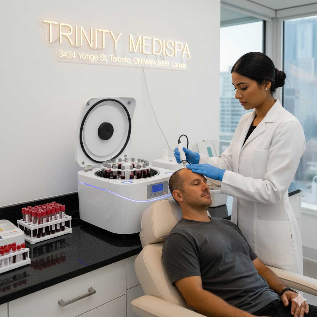 an image of prp platelet rich plasma hair treatment